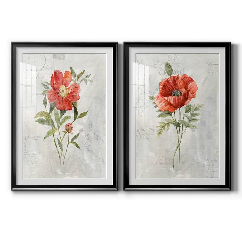 Linen Peony Premium Framed Print - Ready to Hang