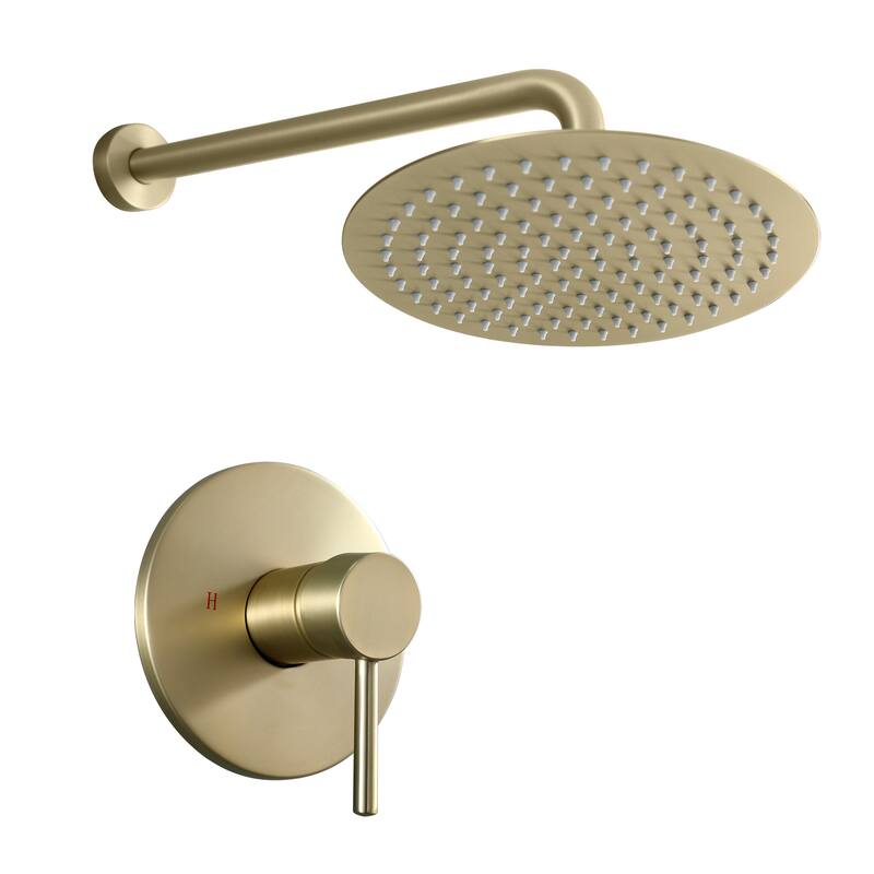 CLihome 1-Spray Patterns 10 in.Shower Head Wall Mounted Fixed Shower Head
