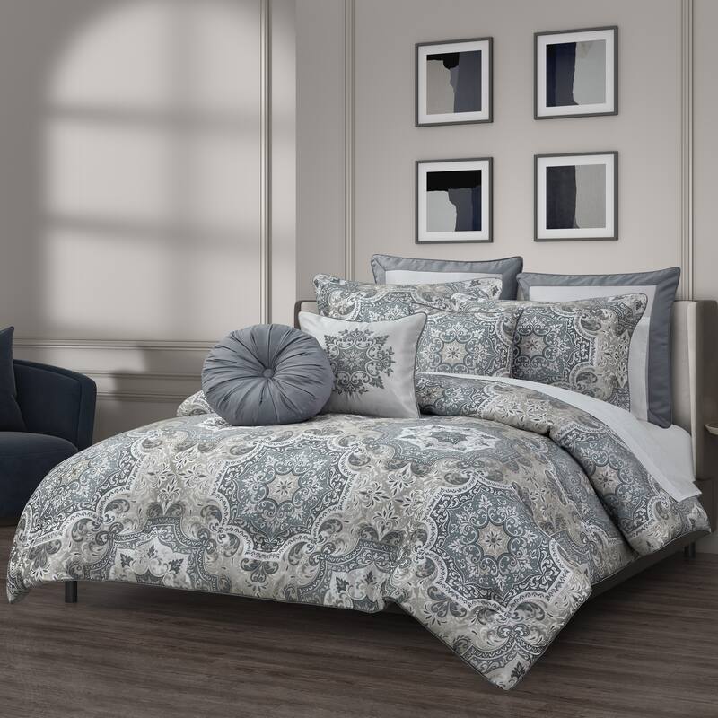 Lisbon 18" Square Embellished Decorative Throw Pillow