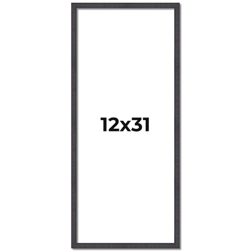 12x31 Frame Brown Solid Wood Picture Frame - Complete Modern Photo