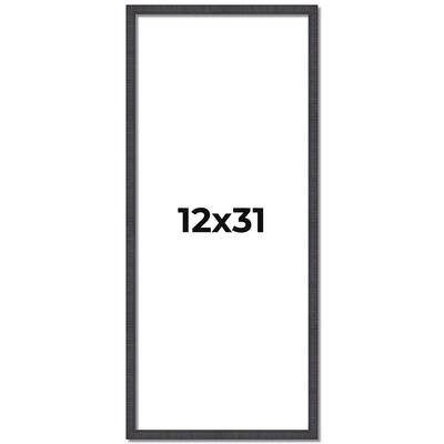 12x31 Frame Brown Solid Wood Picture Frame - Complete Modern Photo