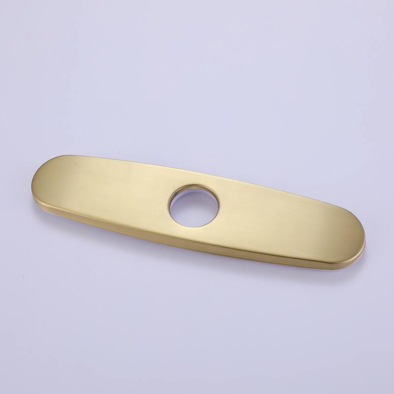 Black/Gold Single Handle Bathroom Sink Faucet Single Hole with Deck Plate
