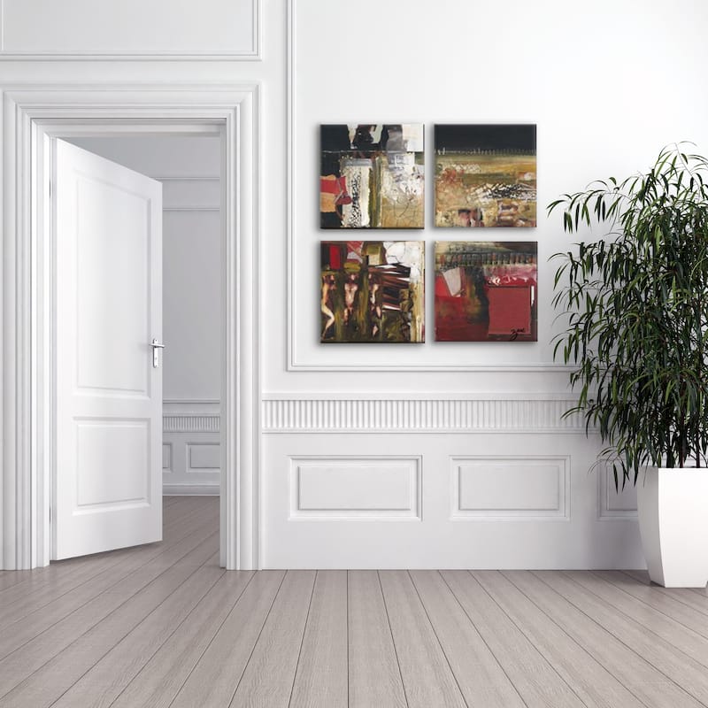 Abstract XXVI' Wrapped Canvas Wall Art Set