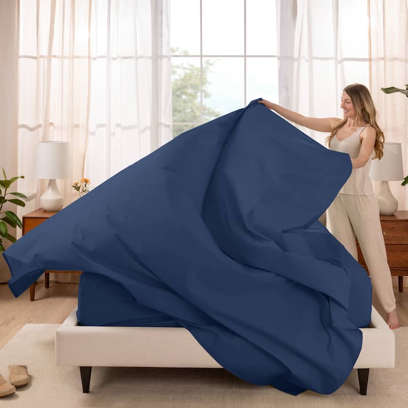 Bare Home Organic Cotton Sheet Set - Crisp Percale Weave