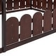 preview thumbnail 6 of 22, Espresso Full Size Wood House Bed Frame with Fence, No Slats Included