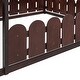 preview thumbnail 41 of 60, Kids Wood Bed, House Bed Frame with Fence-Shaped Guardrails for Teens Girls Boys, Slats are not Included