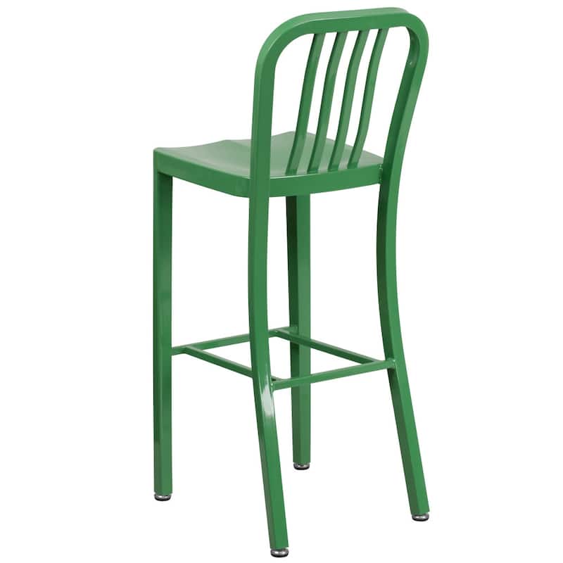 Indoor/Outdoor Commercial Grade Metal Modern Barstools (Set of 2)