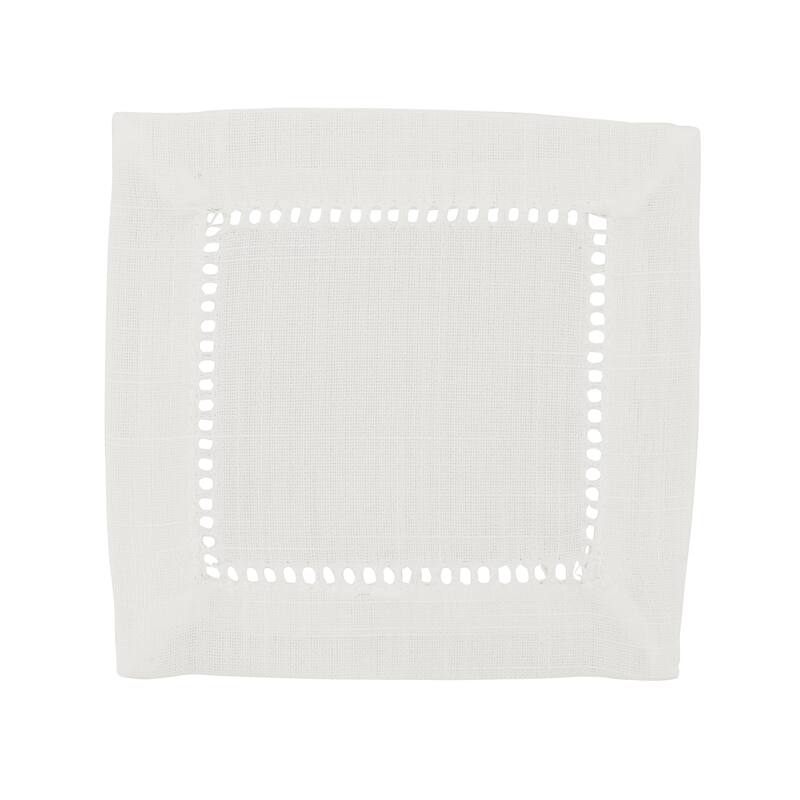Hemstitched Border Napkins (Set of 12) - 6"x6" - Ivory