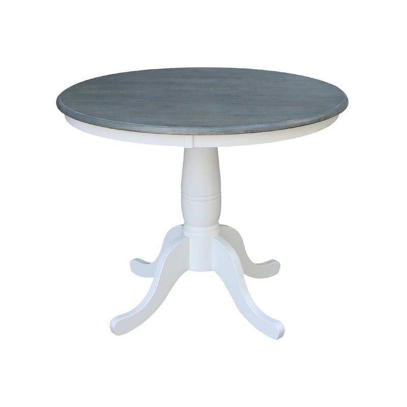 36" Round Top Pedestal Table With 2 X-Back Chairs - Set of 3 Pieces