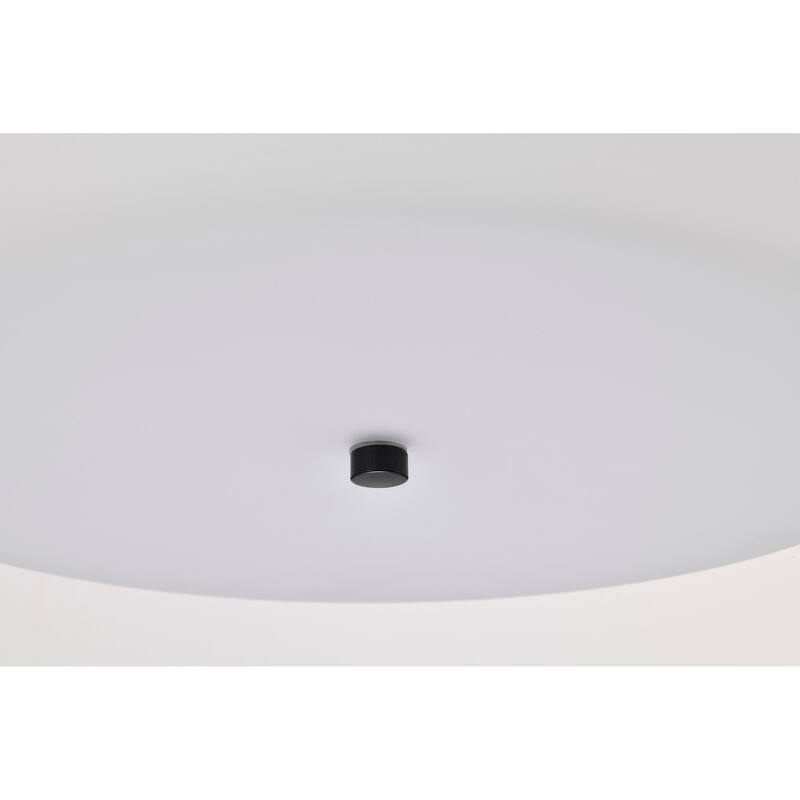 Warren - 15 Inch Flush Mount - Gun Metal with Satin White Glass - Gun Metal