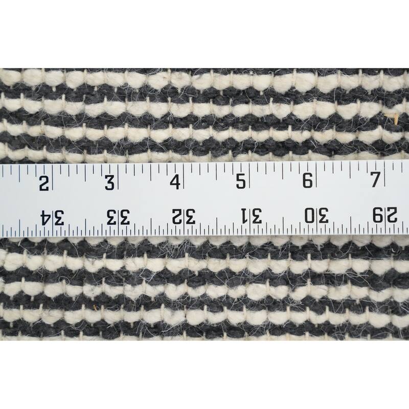 Hand Knotted Oriental 100% Wool Carpet Modern Geometric Beige & Ivories Modern Gotti Design Area Rug - 7' 2'' X 5' 0''