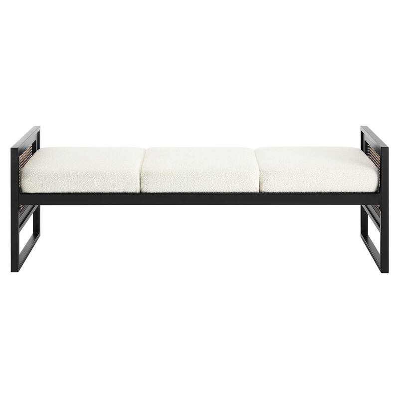 Fabric Upholstered Storage Bench for End of Bed, Entryway - 56.69"L x 16.93"W x 22.4"H