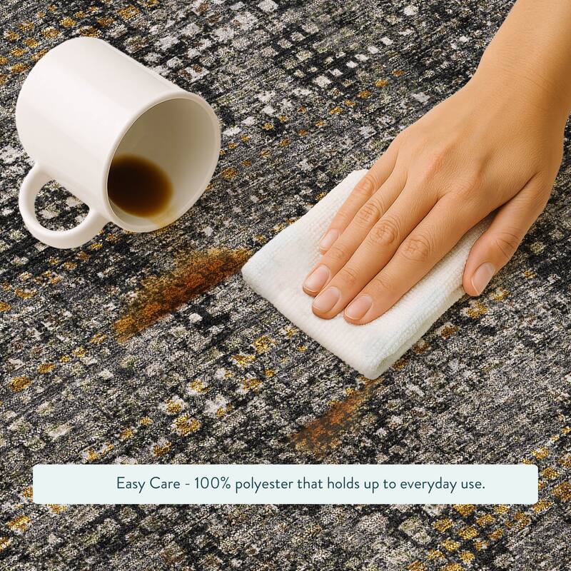 Machine Washable Indoor/ Outdoor Casual Kersey Chantille Rug