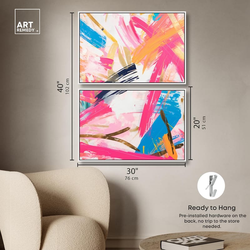 Language Spontaneity II Canvas Set of 2 by Art Remedy