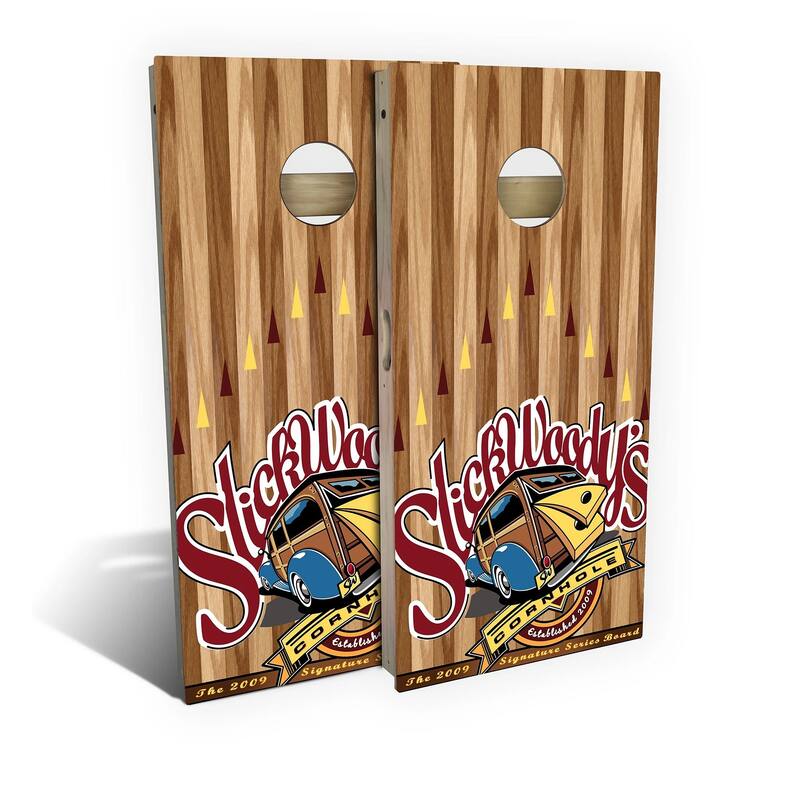 Signature Series Outdoor Cornhole Board Set - Backyard 2x4 - Include Case + Hole Lights
