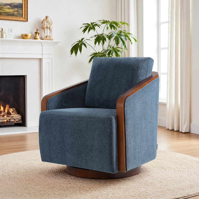 Modern Upholstered Swivel Accent Chair