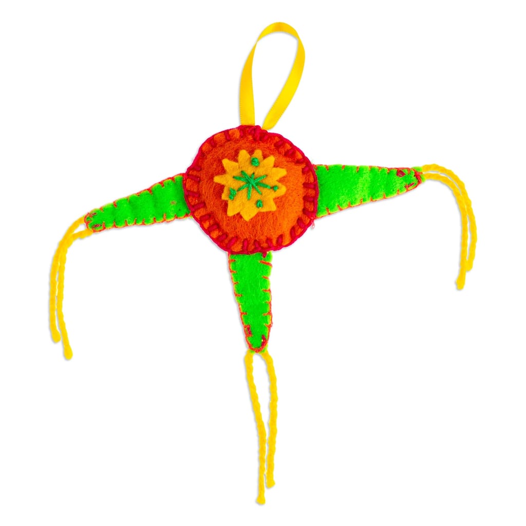 Novica Handmade Holiday Pinata Felt Ornament