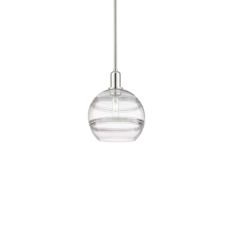 Innovations Lighting 716-1S-13-10 Rochester Pendant Rochester 10" Wide - Polished Nickel / Clear
