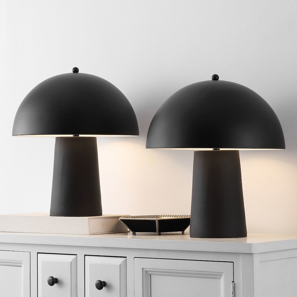 SAFAVIEH Lighting Serra 18-inch Mushroom Table Lamp Set of 2 - 15"W x 15"D x 18"H