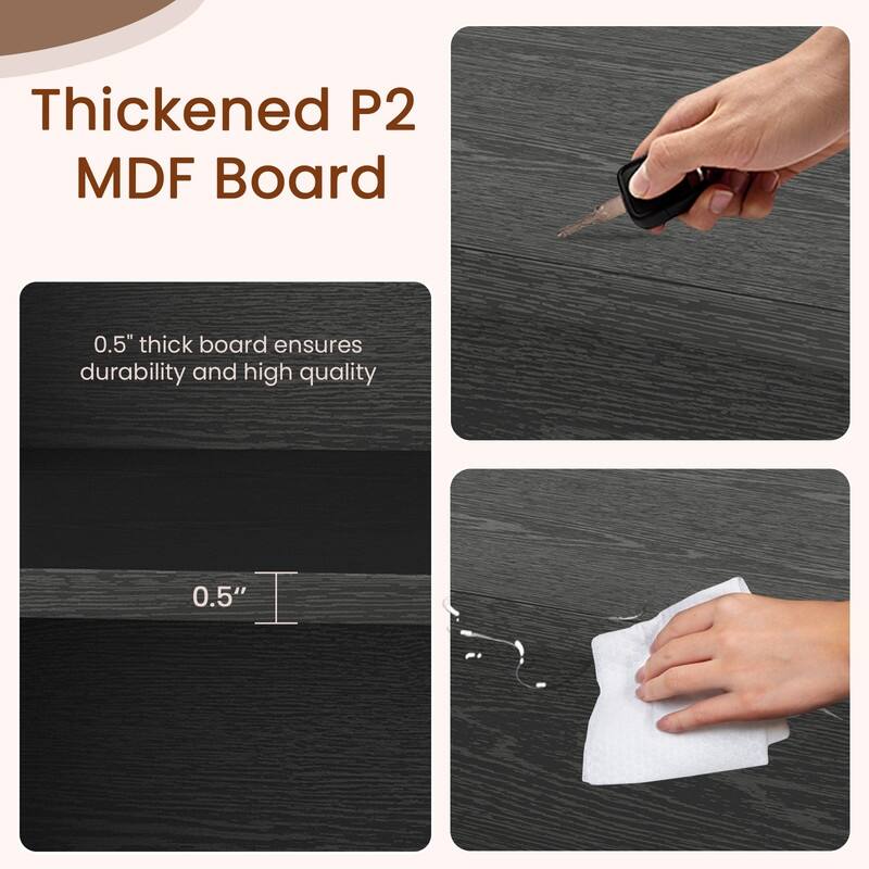 Modern Minimalist Storage Shelf - 6 Tiers, MDF Build