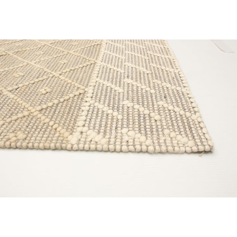 ECARPETGALLERY Braid weave Sienna Cream Wool Rug - 4'11 x 8'0