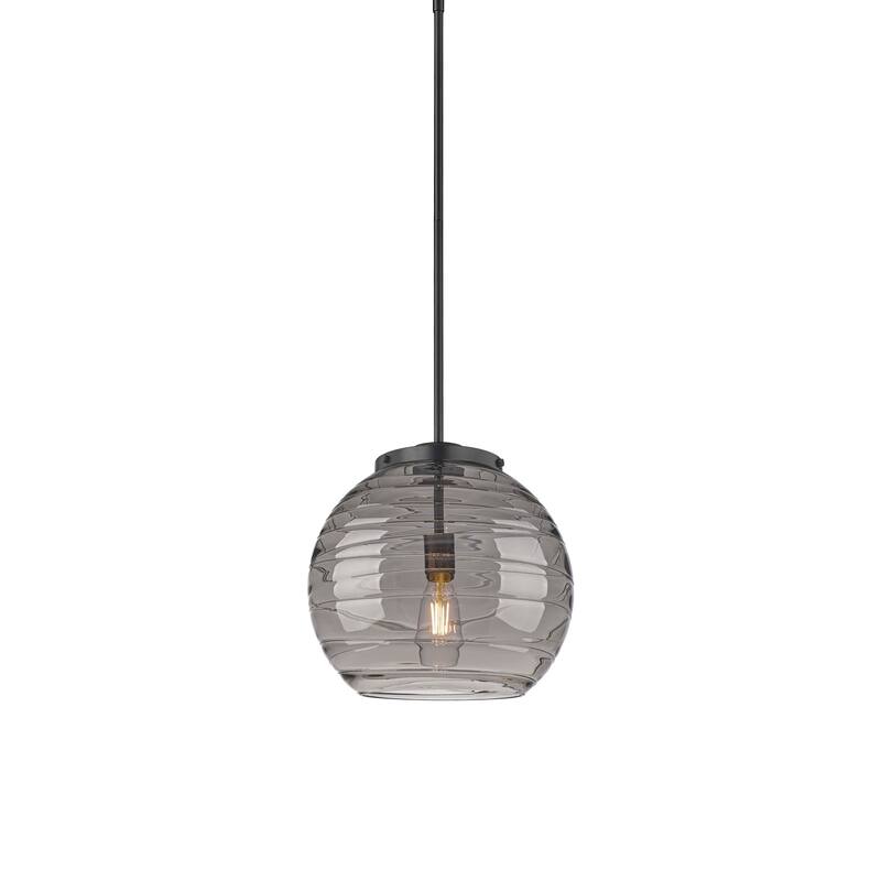 Innovations Lighting 221-1S-15-14 Athens Pendant Athens Deco Swirl 14" - Matte Black