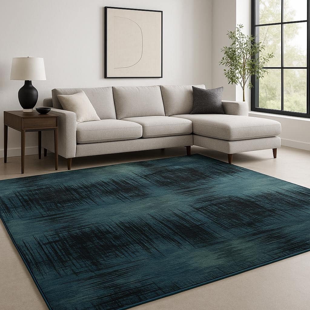 HomeRoots Abstract Contemporary Rectangle Area Rug - 120.00 in. x 96.00 in. x 0.25 in.
