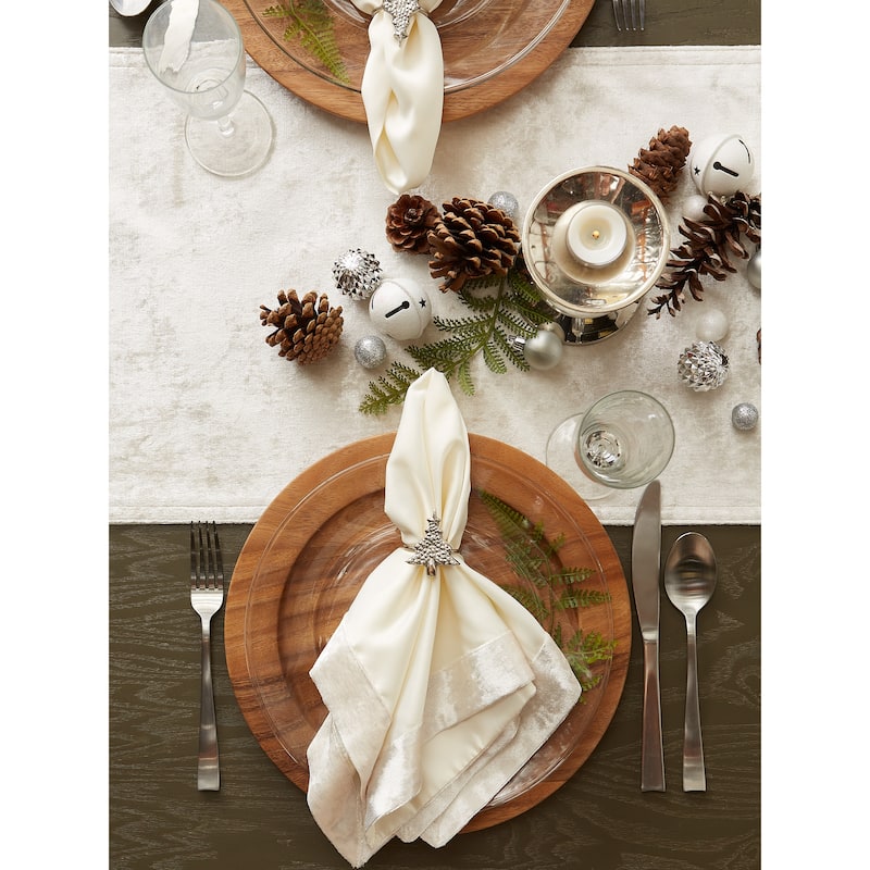 DII Black Velvet Table Runner