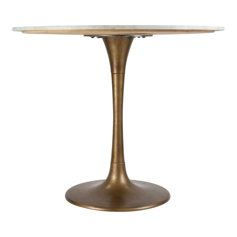 Fullerton Dining Table White & Gold