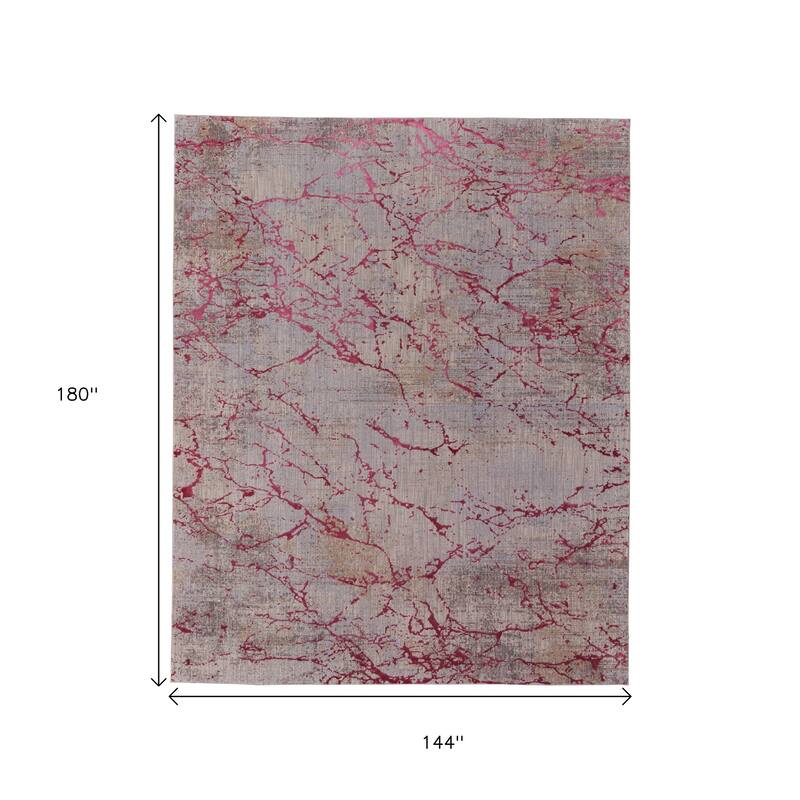 HomeRoots Abstract Casual Rectangle Area Rug - 180.00 in. x 144.00 in. x 0.09 in.
