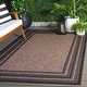 preview thumbnail 98 of 140, SAFAVIEH Courtyard Vickie Indoor/ Outdoor Waterproof Patio Backyard Rug 4' Square - Natural/Black