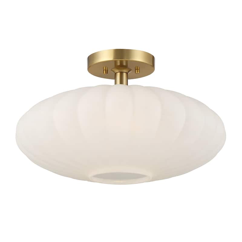 Bellevue SHCF60486 18" Wide Semi-Flush Ceiling Fixture with Strié
