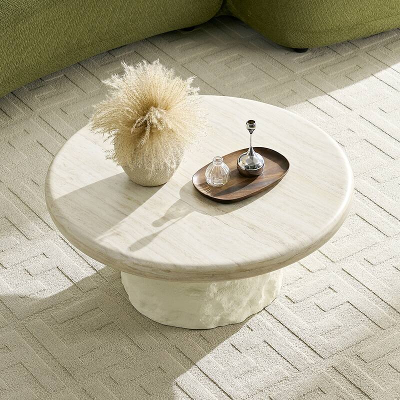 35.04''Fiberglass Round Center Coffee Table
