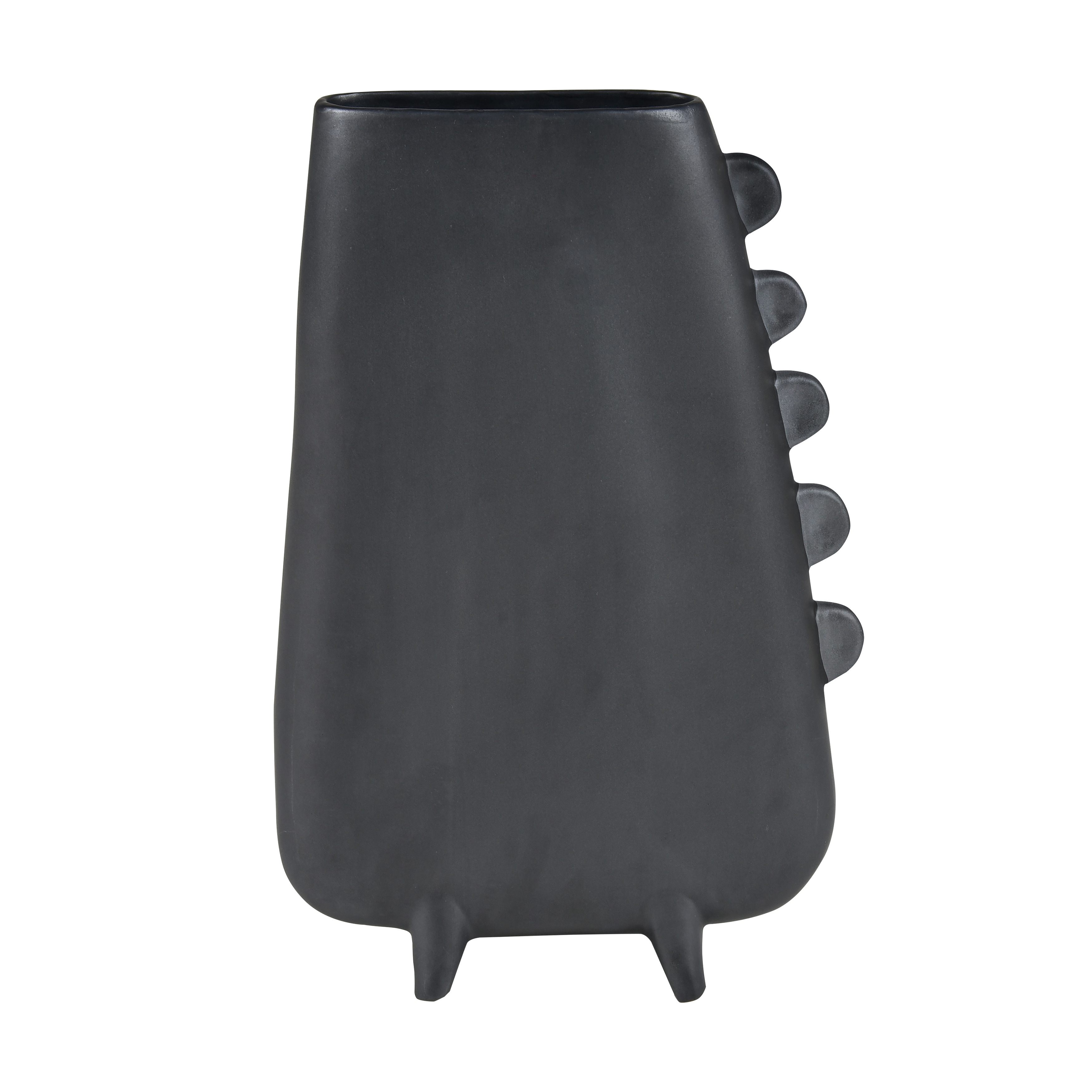 Elk Home Sharpe Black Earthenware 9.25 Inch Wide Vase