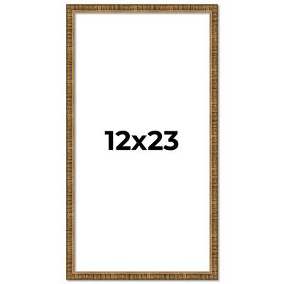 12x23 Frame Gold Picture Frame - Complete Modern Photo Frame Includes