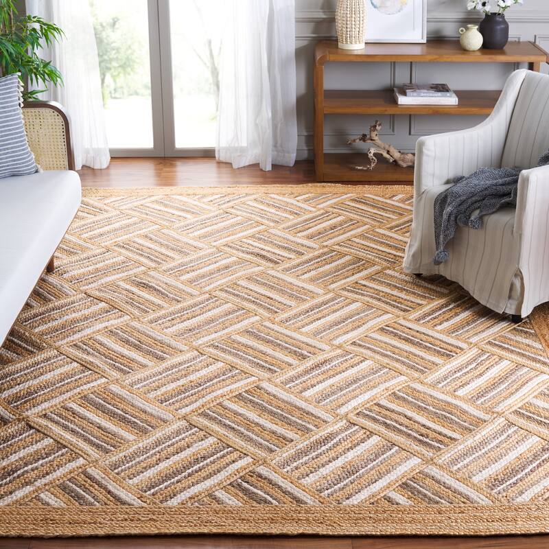 SAFAVIEH Natural Fiber Bernardine Casual Jute Rug - 8' x 10' - Natural/Grey