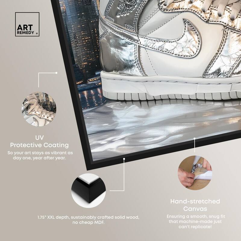 NYC Metallic Sneaker Canvas by Art Remedy