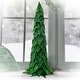 preview thumbnail 3 of 2, 27" Velvet Poinsettia Leaf Cone Tree