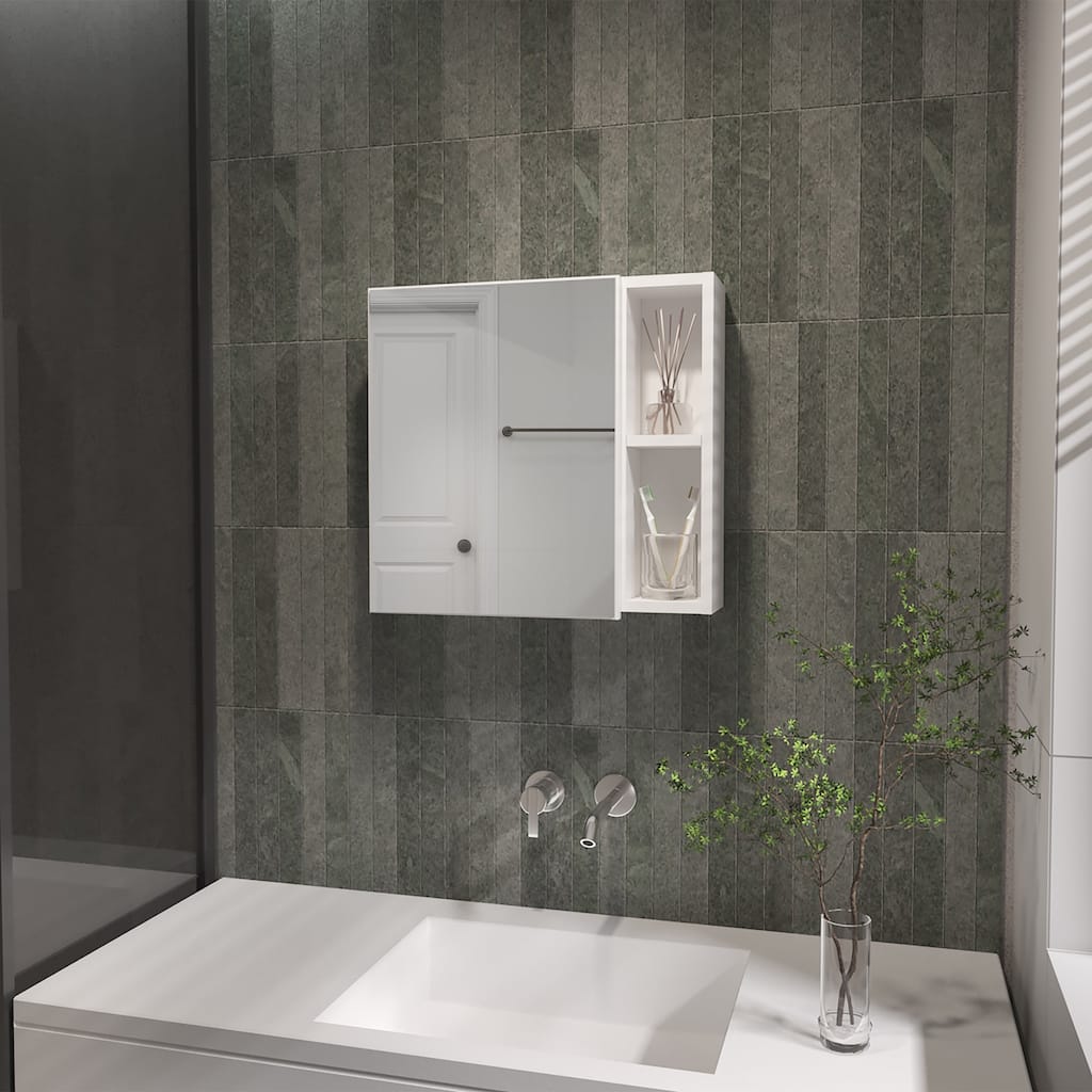 2-Shelf Medicine Cabinet with Mirror