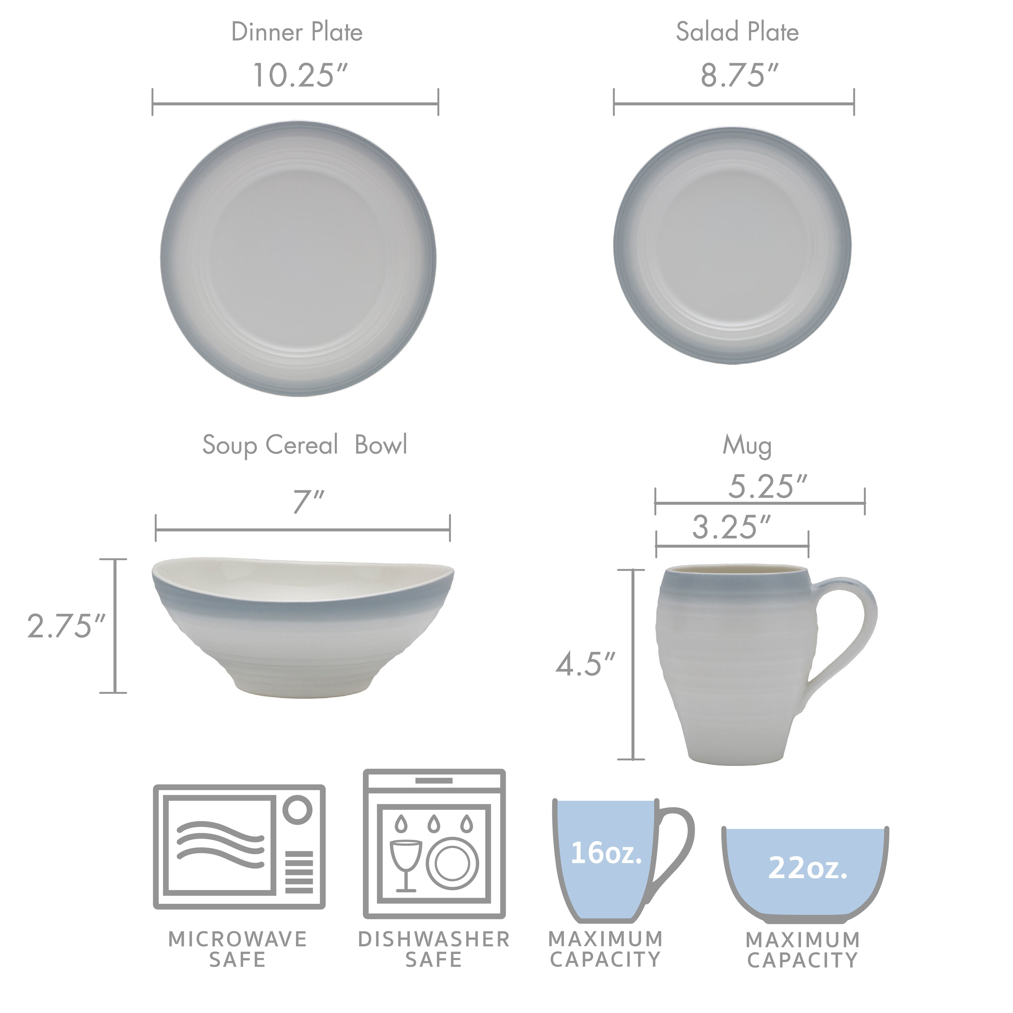 Square Amalie 22-ounce Cereal Bowl