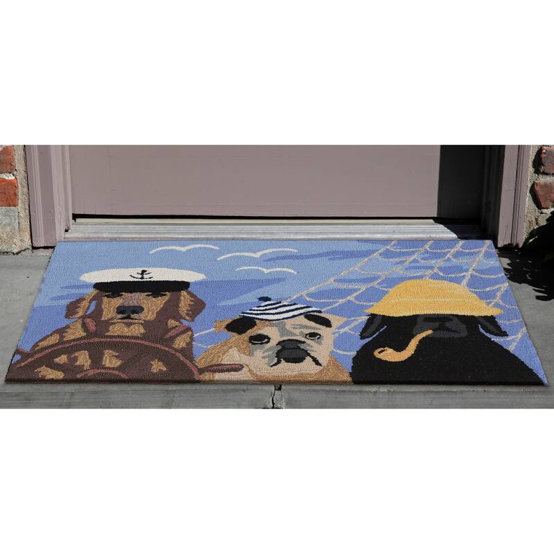 Liora Manne Frontporch Arrf Ye Mateys Indoor/Outdoor Rug - 2'6" x 4'