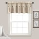 preview thumbnail 10 of 40, Lush Decor Linen Button Window Curtain Valance 18" x 52" - Dark Linen