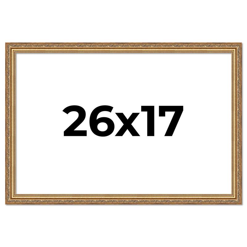 26x17 Frame Red Solid Wood Picture Frame Width 1.75 Inches | Interior Frame Depth 1 13/16 Inches