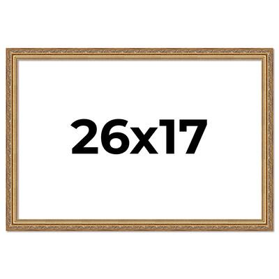 26x17 Frame Red Solid Wood Picture Frame Width 1.75 Inches | Interior Frame Depth 1 13/16 Inches