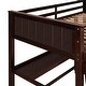preview thumbnail 12 of 13, Twin Size Wooden Loft Bed With Drawers And Desk,Shelves,Solid Construction