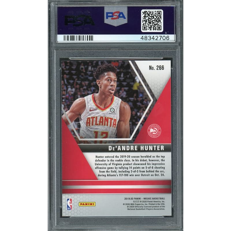 De'Andre Hunter 2019 Panini Mosaic Basketball Rookie Card #266 Graded PSA 10 - 8'6" x 11'6"