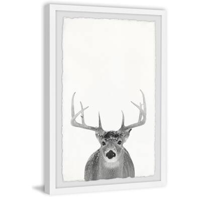 Grey Deer Framed Wall Art, Elegant Home Touch - Sophisticated Artwork for Refined Décor