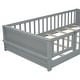 preview thumbnail 23 of 23, Twin Size Floor Platform Bed with Built-In Book Storage Rack and Door