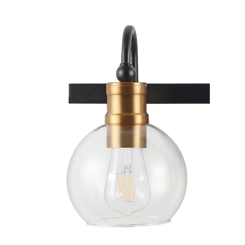 Kurtz Iron/Glass Rustic Vintage LED Vanity Light, by JONATHAN Y