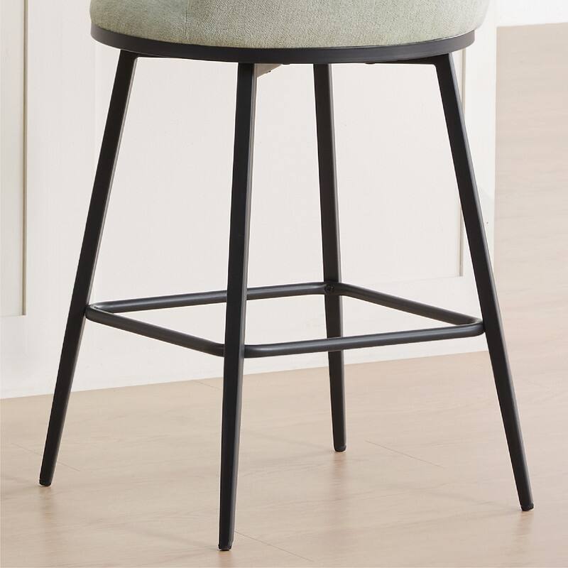 Beverly Swivel Counter Bar Stool Set 26 in Barstools with Metal Frame